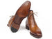 Paul Parkman Men's Cognac Leather Plain Toe Lace-Up Dress Boots  (ID#BT4812-CGN)
