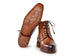 Paul Parkman Men's Brown Burnished Leather Cap Toe Boots (ID#BT9566-BRW)