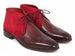 Paul Parkman Men's Chukka Boots Bordeaux Suede & Leather (ID#CK51-BRD)