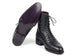Paul Parkman Men's Black Genuine Ostrich Skin Handmade Boots (ID#CW495-BLK)