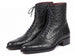 Paul Parkman Men's Black Genuine Ostrich Skin Handmade Boots (ID#CW495-BLK)