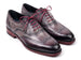Paul Parkman Men's Grey & Lilac Patina Leather Goodyear Welted Wingtip Oxfords (ID#KS27-LGC)
