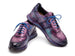 Paul Parkman Men's Blue & Purple Textured Leather Sneakers (ID#LB704PNB)