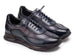 Paul Parkman Men's Navy & Gray Patina Leather Sneakers (ID#LS406GNV)