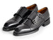 Paul Parkman Triple Leather Sole Hand-Welted Cap Toe Monkstraps Black (ID#LX75MNK)