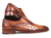 Paul Parkman Men's Genuine Ostrich Oxfords Light Brown (ID#257XS-CML)