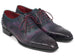 Paul Parkman Men's Genuine Ostrich Captoe Oxfords Purple (ID#24XS-PRP)