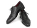 Paul Parkman Men's Genuine Ostrich Captoe Oxfords Black (ID#24XS-BLK)