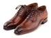 Paul Parkman Men's Brown Burnished Leather Handmade Oxfords (ID#OPK296A)