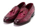 Paul Parkman Men's Purple Genuine Ostrich Skin Tassel Loafers (ID#OST834PRP)