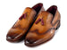 Paul Parkman Men's Wingtip Tassel Loafers Brown Leather (ID#WL667-BRW)