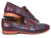 Paul Parkman Men's Bordeaux & Navy Double Monkstrap Shoes (ID#HR65CX)