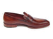 Paul Parkman Men's Penny Loafer Tobacco & Bordeaux Hand-Painted Shoes (ID#067-BRD)