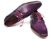 Paul Parkman Men's Ghillie Lacing Side Handsewn Dress Shoes - Purple Leather Upper and Leather Sole (ID#022-PURP)