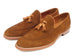 Paul Parkman Men's Tassel Loafer Tobacco Suede Shoes (ID#087-TAB)
