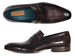 Paul Parkman Men's Loafer Black & Gray Hand-Painted Leather Upper with Leather Sole (ID#093-GRAY)