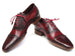 Paul Parkman Men's Side Handsewn Captoe Oxfords - Red / Bordeaux Leather Upper and Leather Sole (ID#5032-BRD)