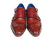 Paul Parkman Men's Double Monkstrap Burgundy Leather (ID#047-BUR)