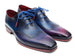 Paul Parkman Blue & Purple Wingtip Oxfords (ID#084VX55)
