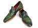 Paul Parkman Men's Side Handsewn Tassel Loafer Green Shoes (ID#082-GREEN)