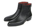 Paul Parkman Men's Black Floater Leather Side Zipper Boots (ID#BT6499-BLK)
