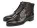 Paul Parkman Men's Gray & Black Hand-Painted Cap Toe Boots (ID#BT9566-GRY)