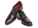 Paul Parkman Bordeaux Burnished Goodyear Welted Wingtip Oxford Shoes (ID#66BRD94)