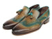 Paul Parkman Men's Tassel Loafers Olive & Green Patina (ID#WL667-OLV)