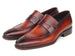 Paul Parkman Men's Split Toe Loafer Shoes Tobacco (ID#694TB25)