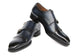 Paul Parkman Men's Goodyear Welted Double Monkstrap Shoes Navy (ID#9468-NVY)