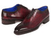 Paul Parkman Goodyear Welted Punched Oxfords Bordeaux (ID#7614-BRD)