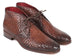 Paul Parkman Men's Brown Woven Leather Chukka Boots (ID#CK82WVN)