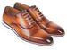 Paul Parkman Men's Smart Casual Oxfords Brown&Camel Leather (ID#185-BRW-LTH)
