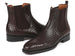 Paul Parkman Chocolate Brown Woven Leather Chelsea Boots (ID#92WN87-BRW)