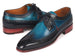 Paul Parkman Men's Blue Dual Tone Wingtip Derby Shoes (ID#6931BLU)