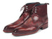 Paul Parkman Men's Norwegian Welted Wingtip Leather and Suede Boots (ID#8509-BUR)