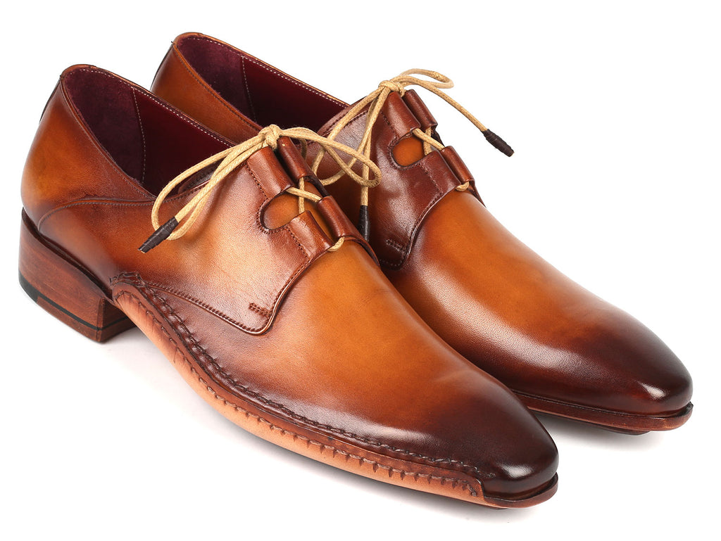 Paul Parkman Ghillie Lacing Handsewn Shoes Light Brown (ID#022-CML)