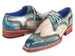 Paul Parkman Norwegian Welted Wingtip Derby Shoes Blue & Grey (ID#8506-BLU)
