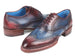 Paul Parkman Goodyear Welted Two Tone Wingtip Oxfords Blue & Bordeaux (ID#27LD77)