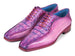 Paul Parkman Men's Purple Croco Textured Leather Bicycle Toe Oxfords (ID#94-277)
