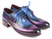 Paul Parkman Opanka Construction Blue & Purple Oxfords (ID#726-BLU-PUR)