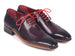 Paul Parkman Purple Leather Oxfords Side Hand-Sewn (ID#018-PRP)