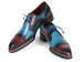 Paul Parkman Norwegian Welted Cap Toe Derby Shoes Blue & Purple (ID#8508-PBL)