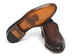 Paul Parkman Perforated Leather Loafers Brown (ID#874-BRW)