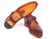Paul Parkman Reddish Brown Woven Leather Single Monkstraps (ID#011WN57)