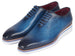 Paul Parkman Men's Smart Casual Wholecut Oxfords Blue (ID#191-BLU)