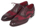 Paul Parkman Suede & Calfskin Men's Wingtip Oxfords Bordeaux (ID#228BRDSD)