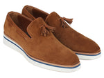 Paul Parkman Smart Casual Tassel Loafers Camel Suede - 181-CML-SD