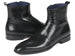 Paul Parkman Black Leather Side Zipper Boots (ID#BT485-BLK)