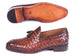 Paul Parkman Woven Leather Tassel Loafers Brown (ID#WVN88-BRW)